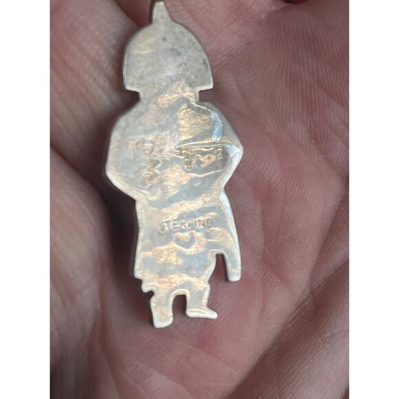 Authentic Handcrafted Katchina Dancer Native American Hopi 925 Necklace/Pendant - Picture 4 of 8